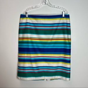 PLUS SIZE TALBOTS STRIPED LINED SKIRT SIZE 16
